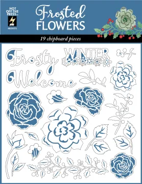 Frosted  Flowers Chipboard