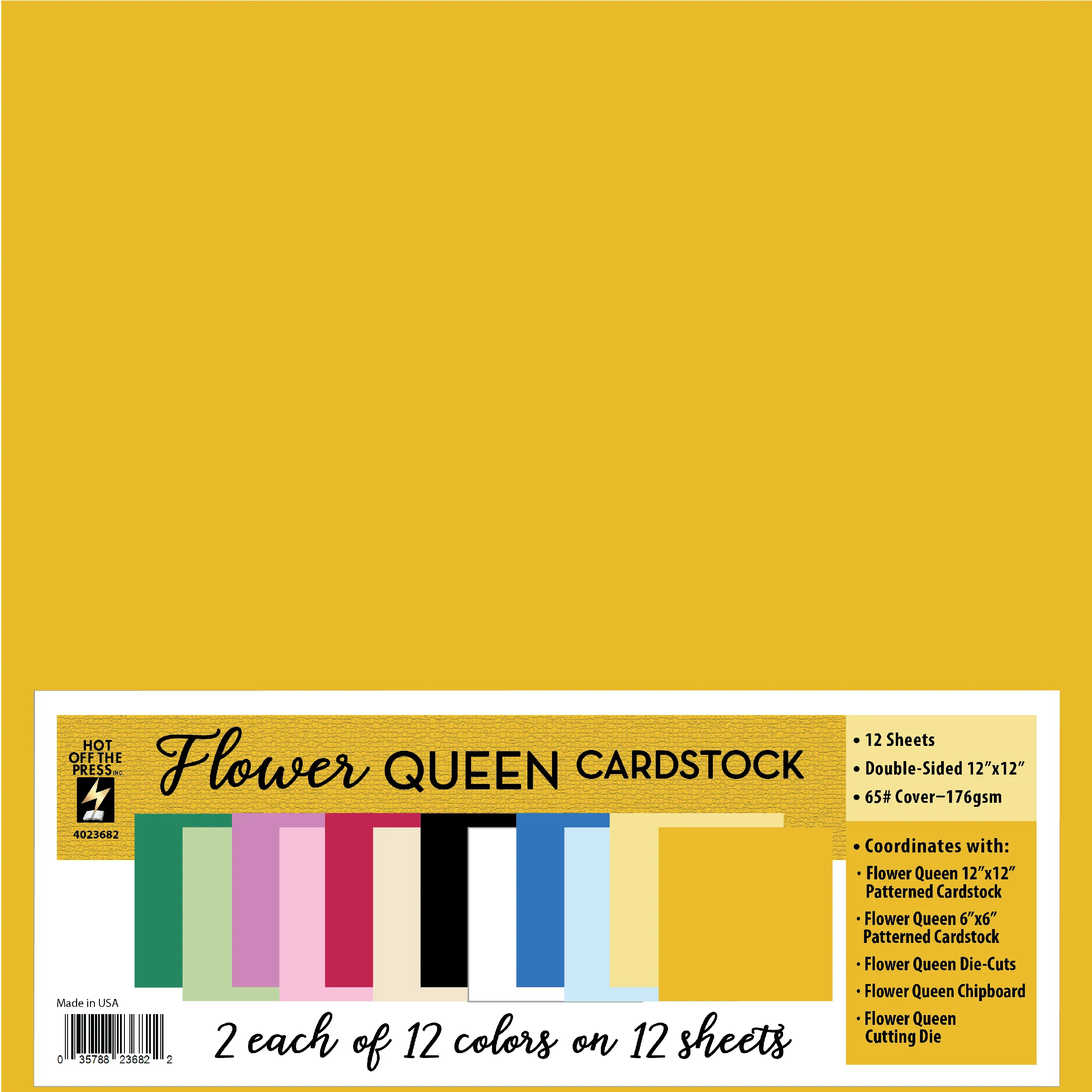 Flower Queen 12x12 Solid Cardstock