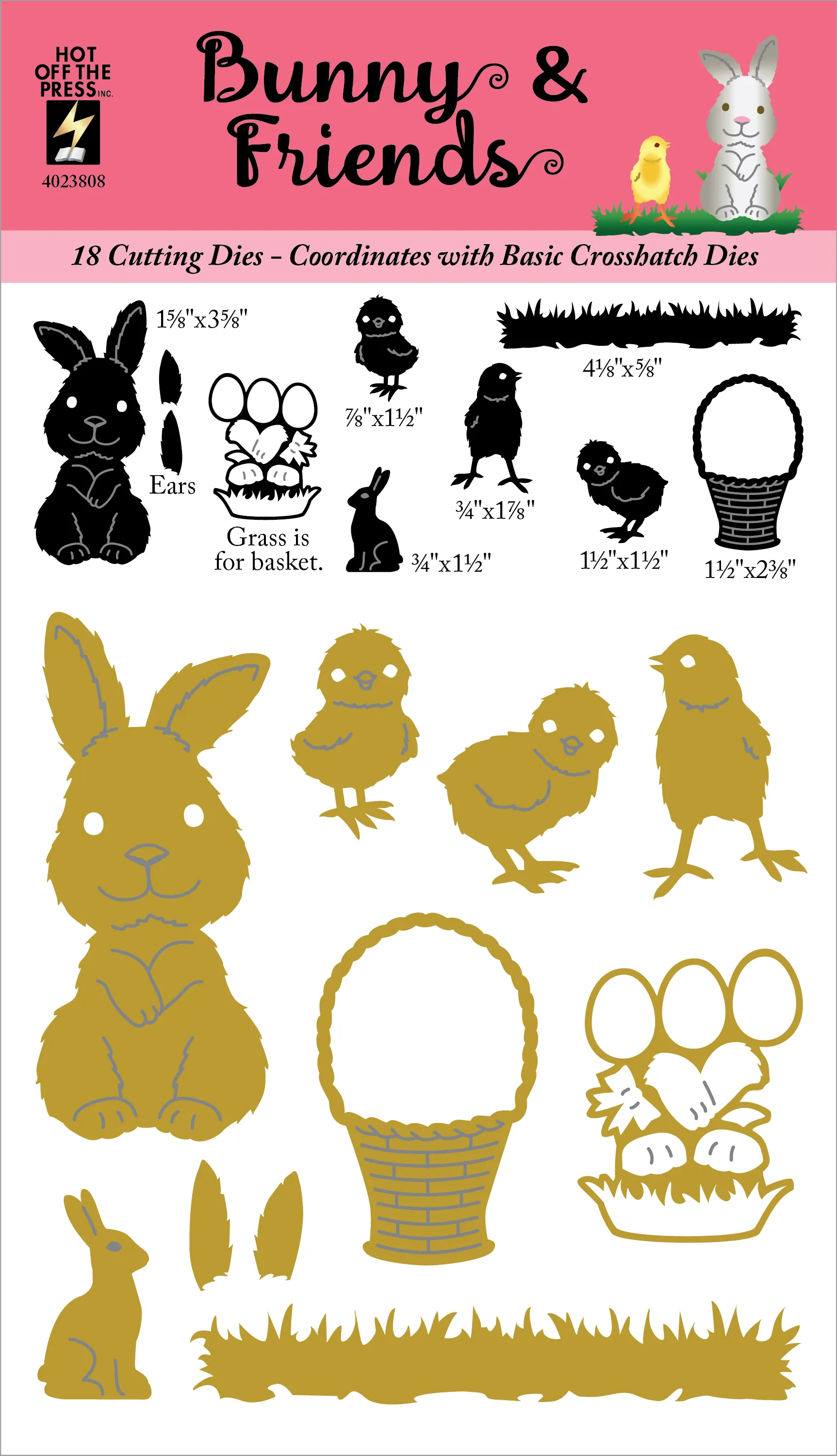 Bunny & Friends Crosshatch Dies