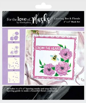 For the Love of Masks - Layering Bee & Florals, 4 pieces