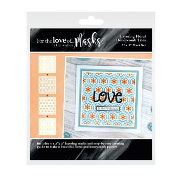 For the Love of Masks - Layering Floral Honeycomb Tiles, 4 pieces