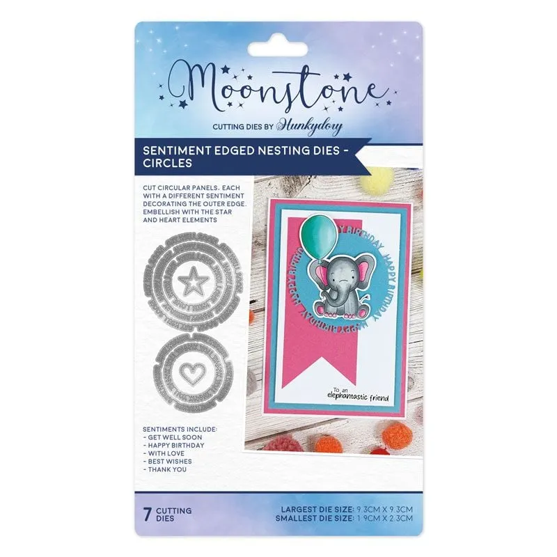 Circles Sentiment Edged Nesting Dies