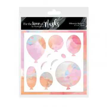 Silhouette Balloons Stencil