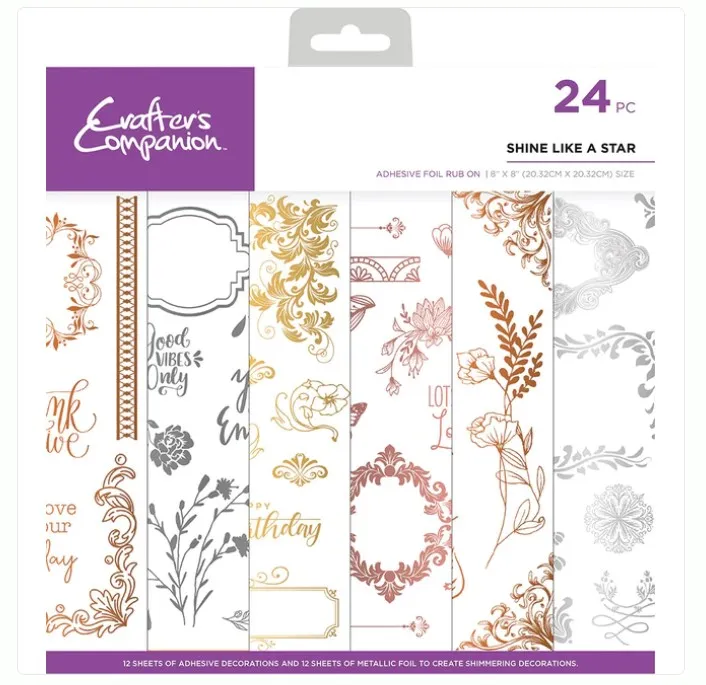 SHINE LIKE A STAR Adhesive Foil Rub-Ons