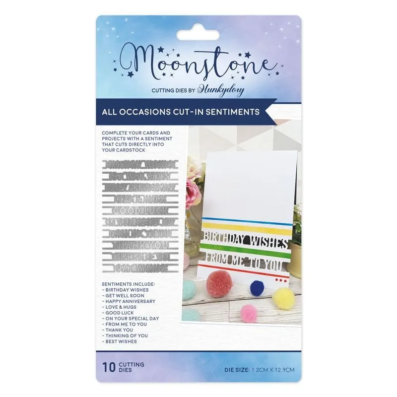 All Occasions Cut-In Sentiments Moonstone Dies