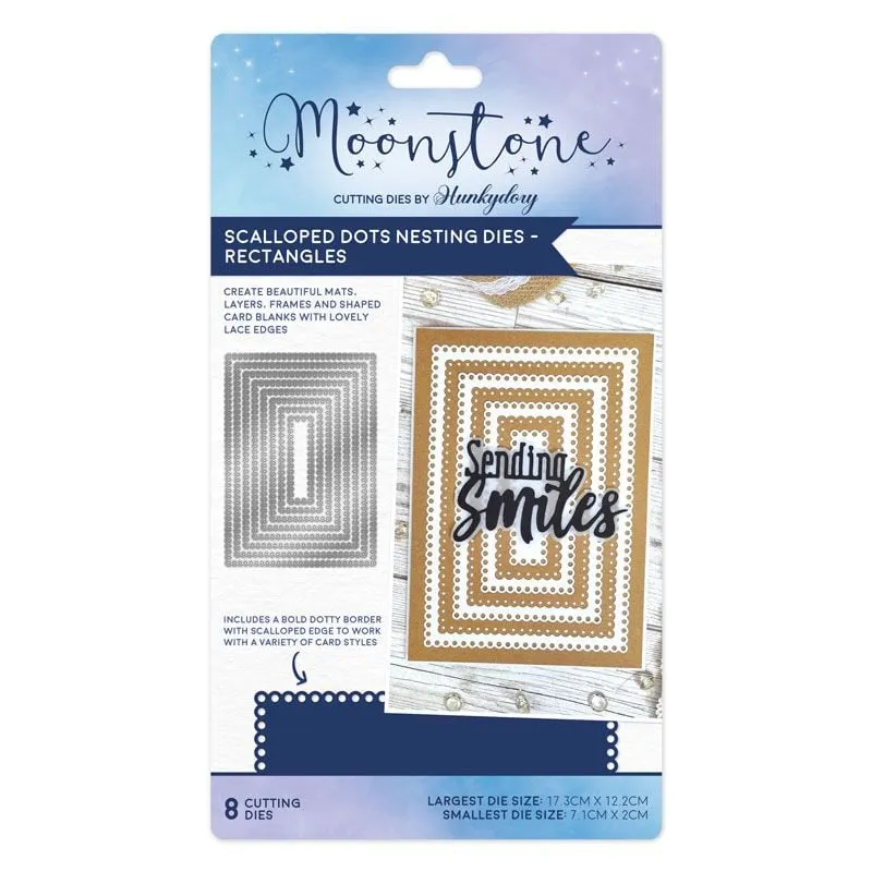 Rectangles Scalloped Dots Nesting Dies