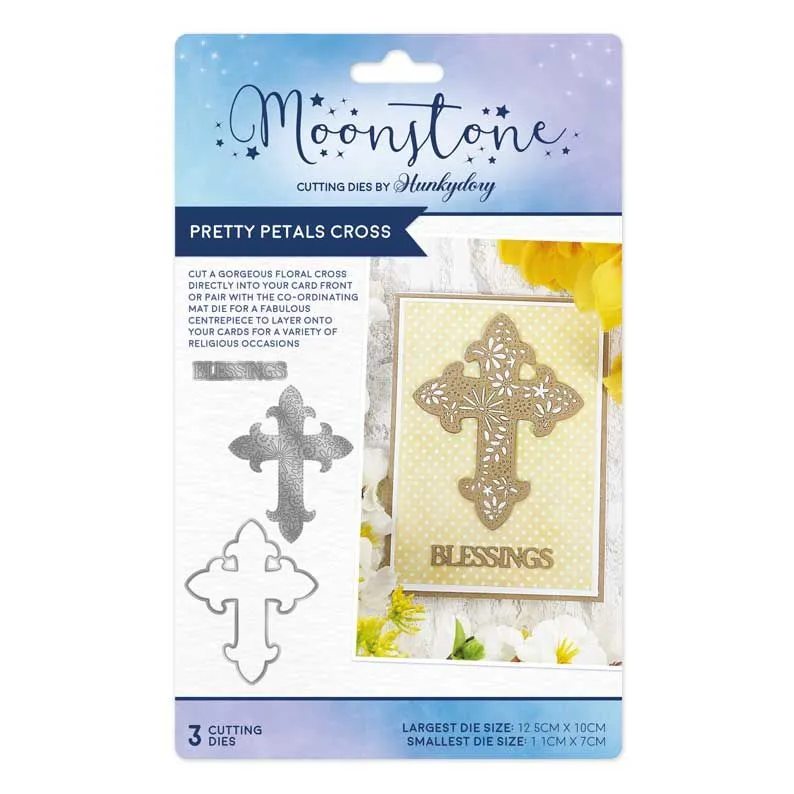 Pretty Petals Cross - Moonstone Dies