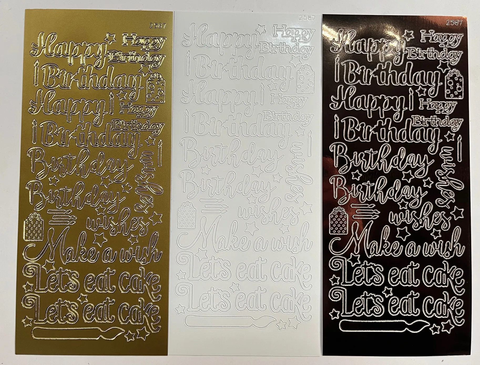 Birthday Dazzlesâ¢ Stickers, 3 sheets