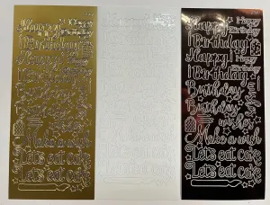 Birthday Dazzlesâ¢ Stickers, 3 sheets