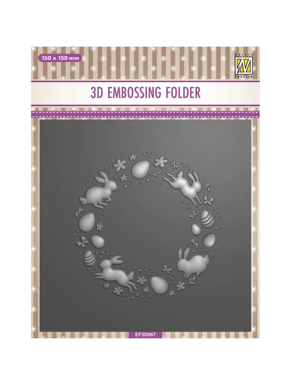 3D Embossing Folder Easter Wreath