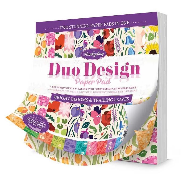 Duo Design Paper Pads - Bright Blooms & Trailing Leaves