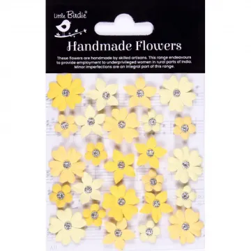 Karolina Sunshine Paper Flowers, 25 pieces