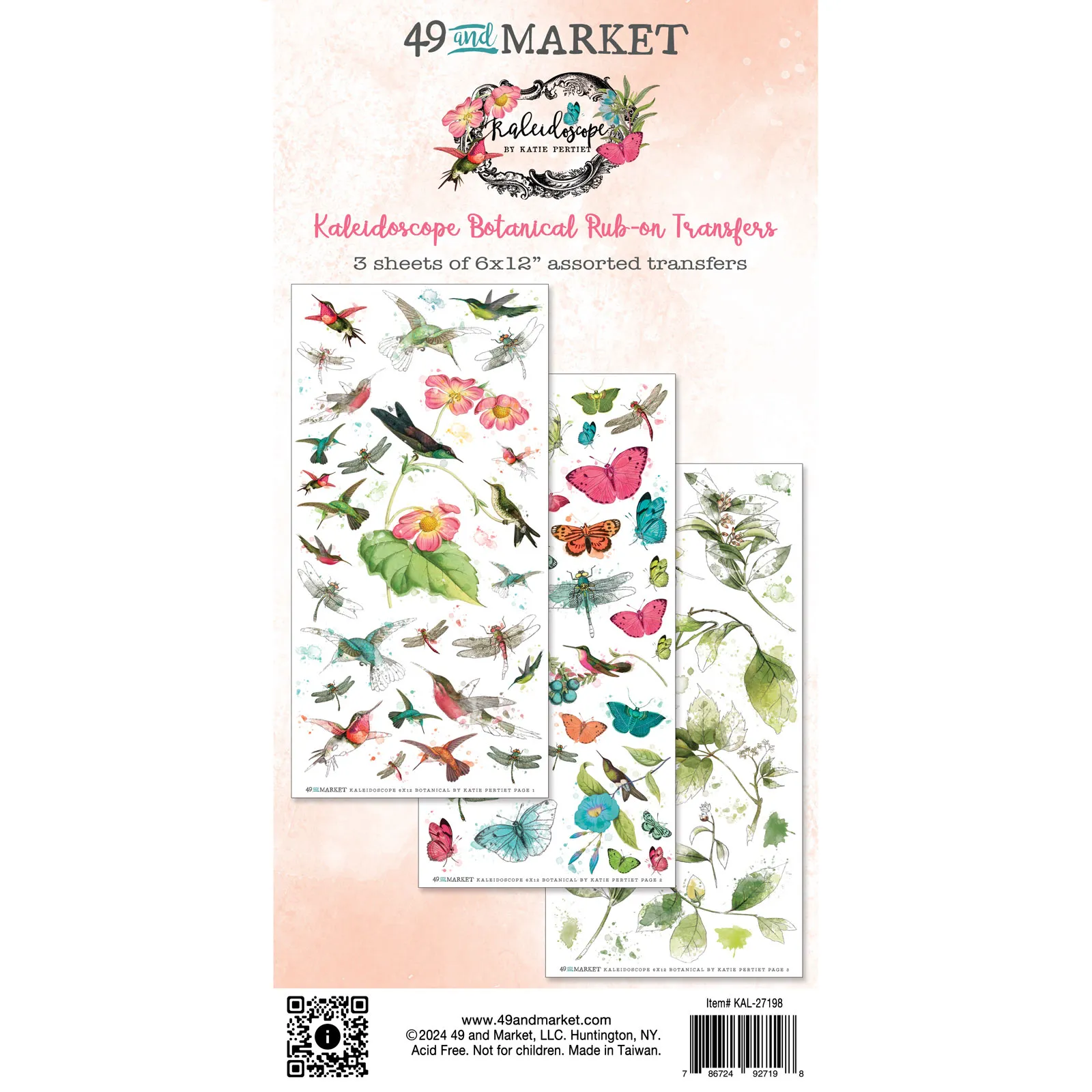 Kaleidoscope Botanical Rub-On Transfer Set