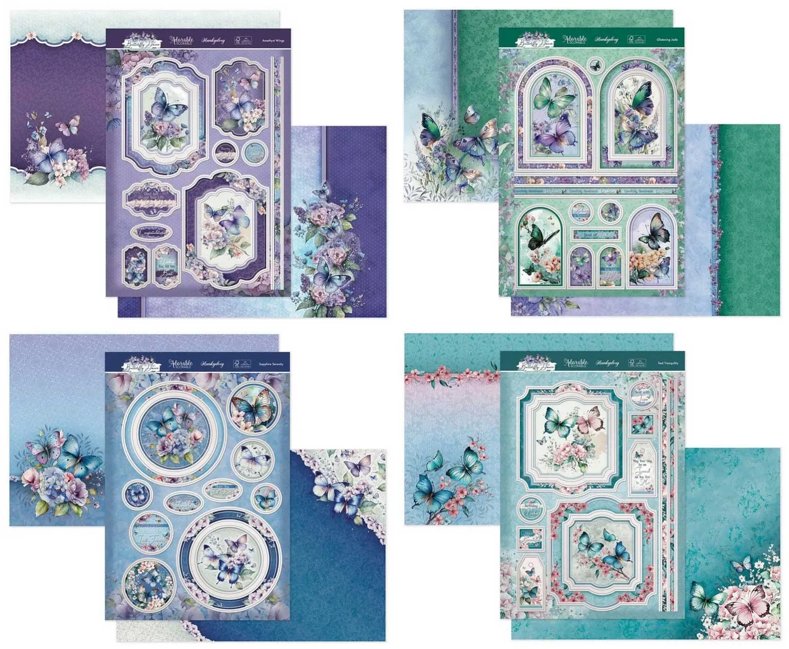 Butterfly Dance Topper Sets, 4 pieces Paper Wishes exclusive