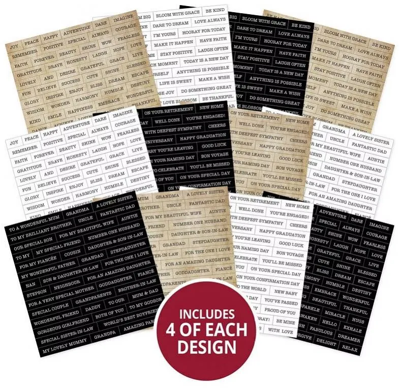 Vintage Melody Stickables Just My Type Foiled Sentiments