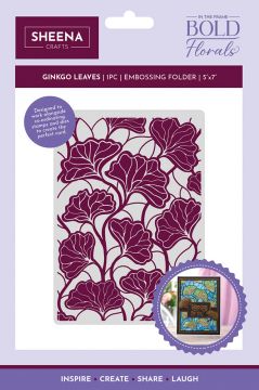 Ginkgo Leaves 5x7 Embossing Folder