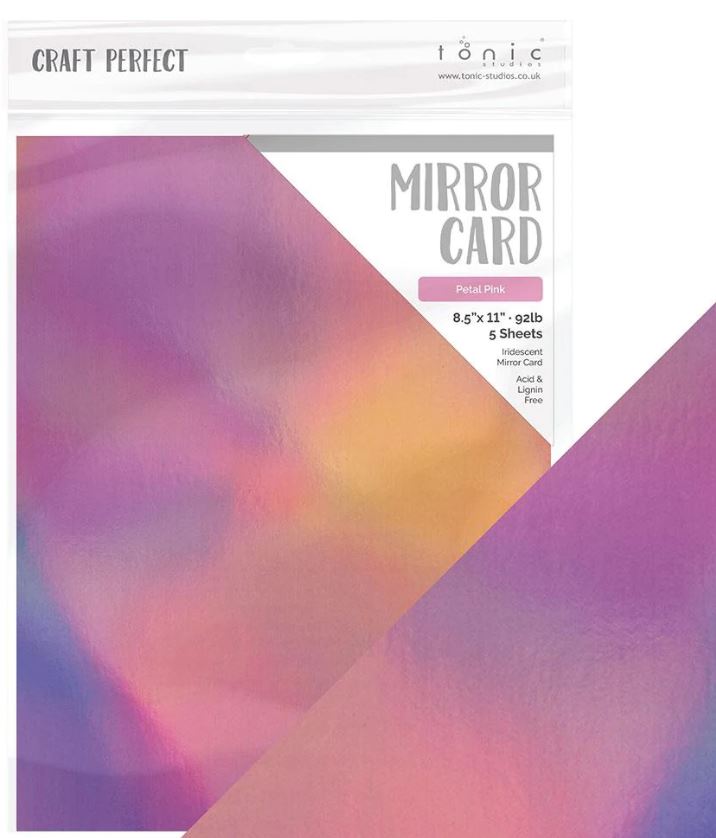 Petal Pink Iridescent Mirror Cardstock, 5 sheets