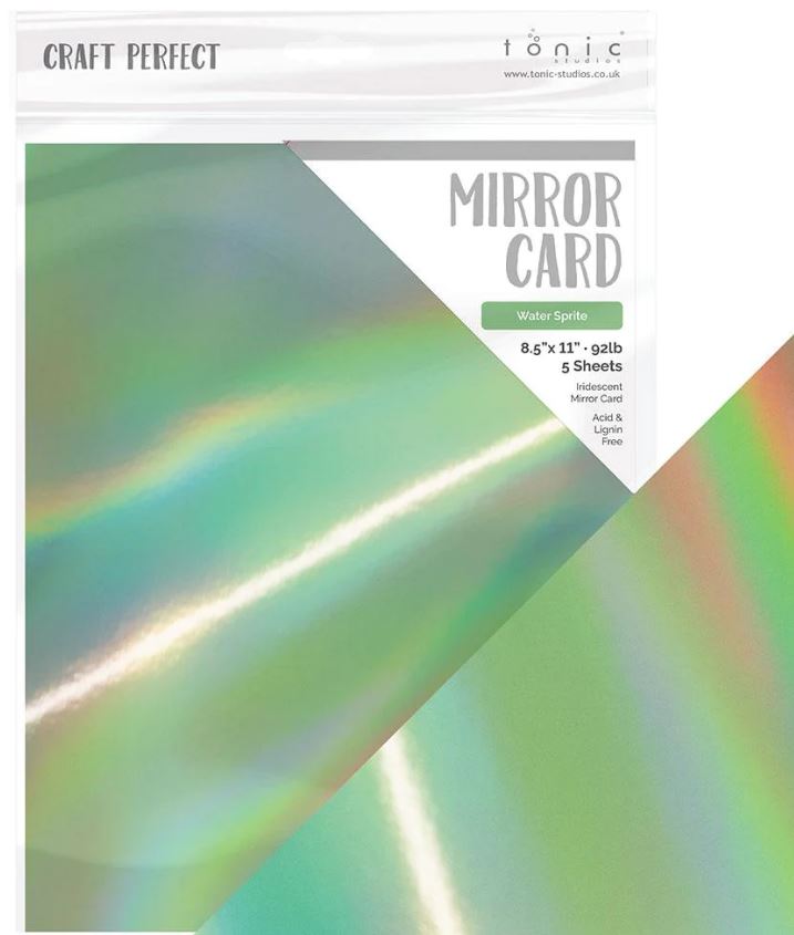 Water Sprite Iridescent Mirror Cardstock, 5 sheets