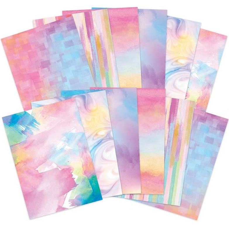 Rainbow Watercolour Designer Cardstock Packs