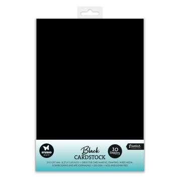 Black Cardstock, 10 sheets, A4