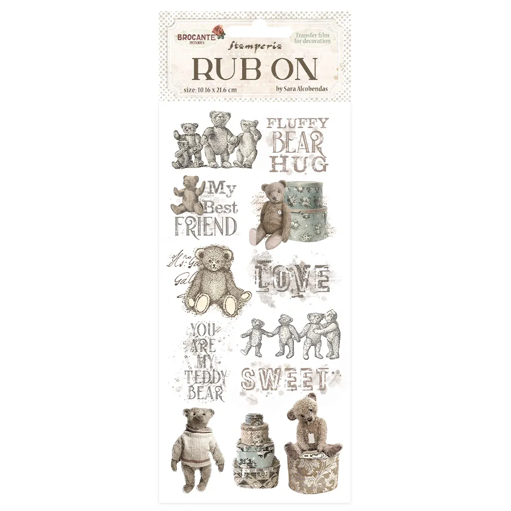 Teddy Bear Rub-Ons