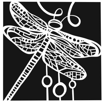Dragonfly Dance 6x6 Stencil