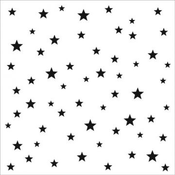 Starry Stars 6x6 Stencil