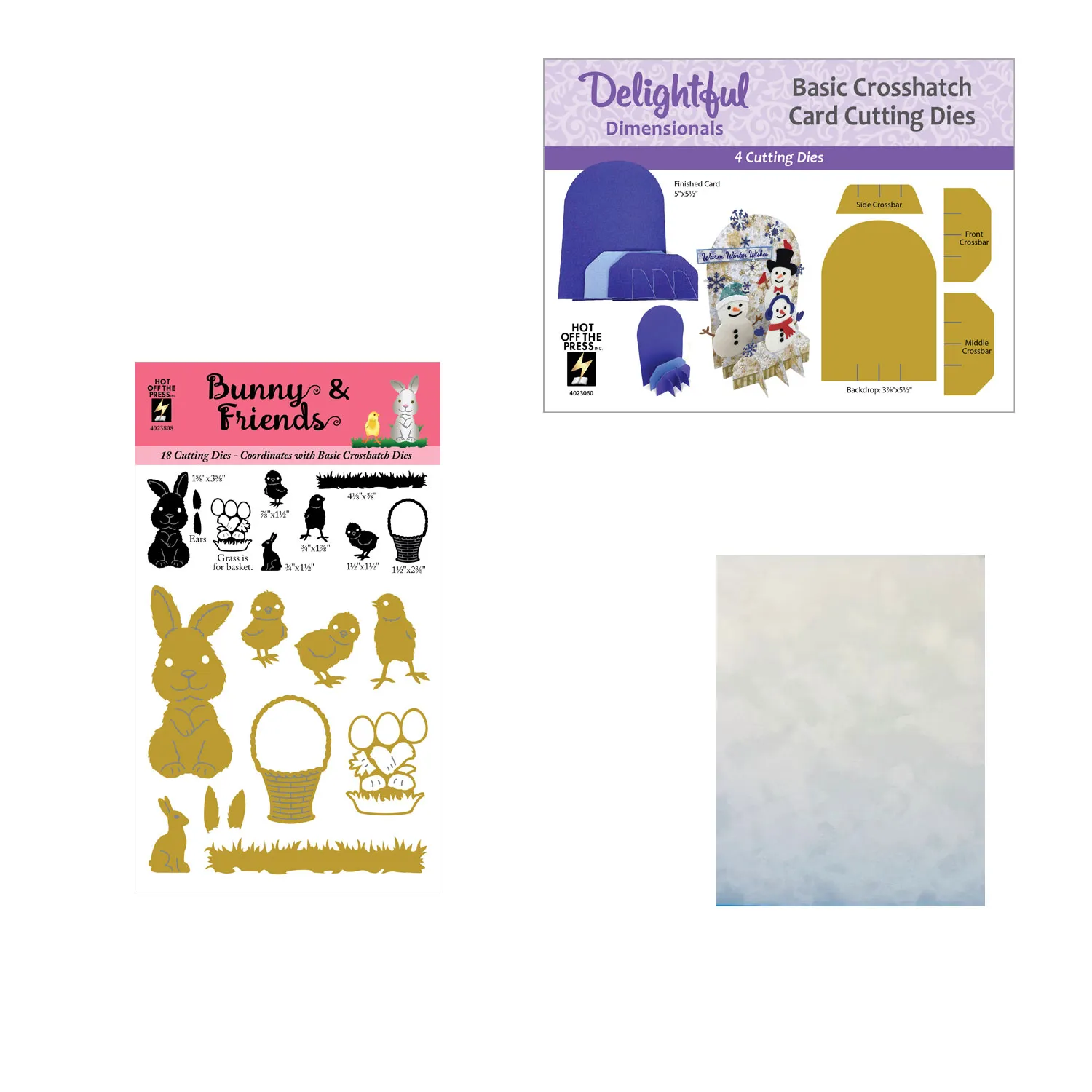 Bunny & Friends Crosshatch Dies by Delightful Dimensionals Money Saver