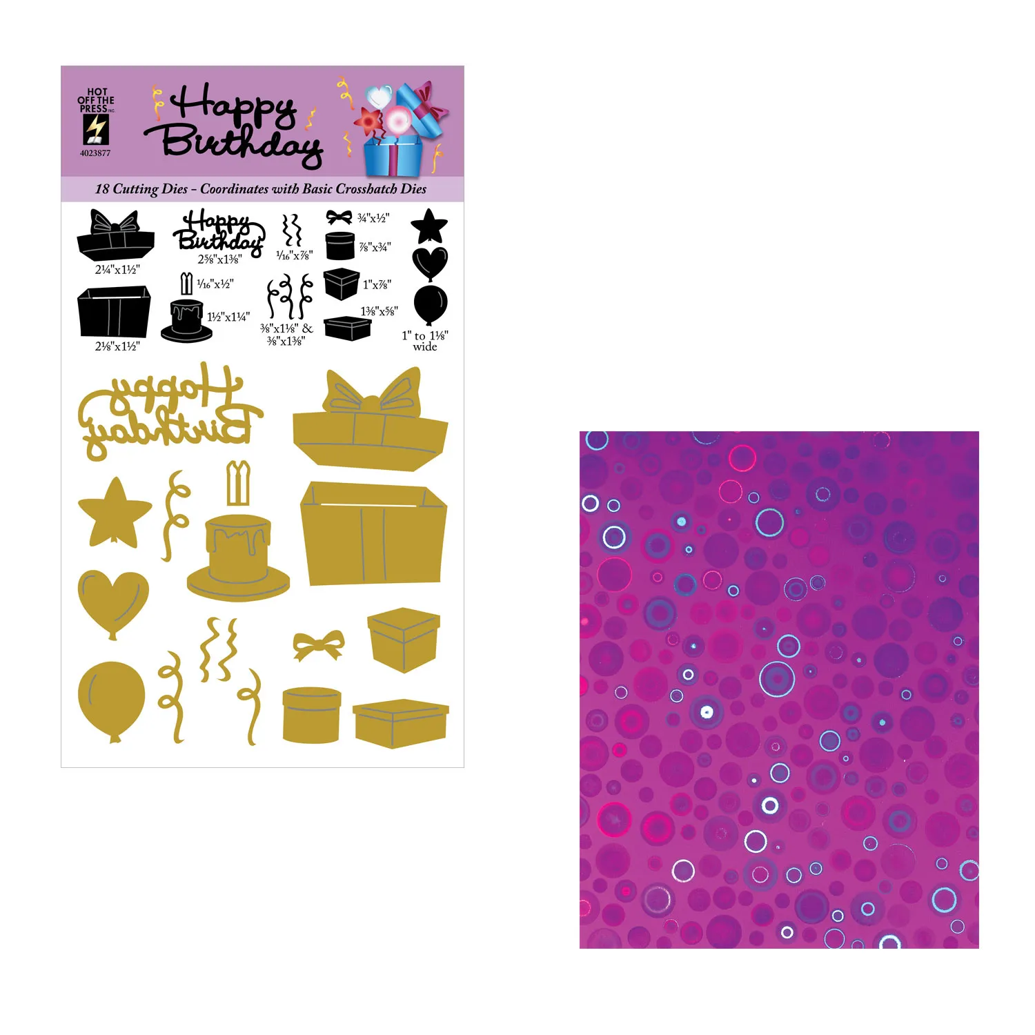 Happy Birthday Crosshatch Dies by Delightful Dimensionals Money Saver