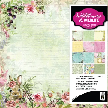 Wildflowers & Wildlife 12x12 Patterned Cardstock