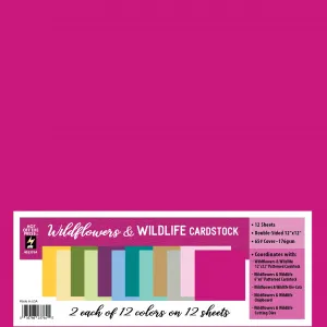 Wildflowers & Wildlife 12x12 Solid Cardstock