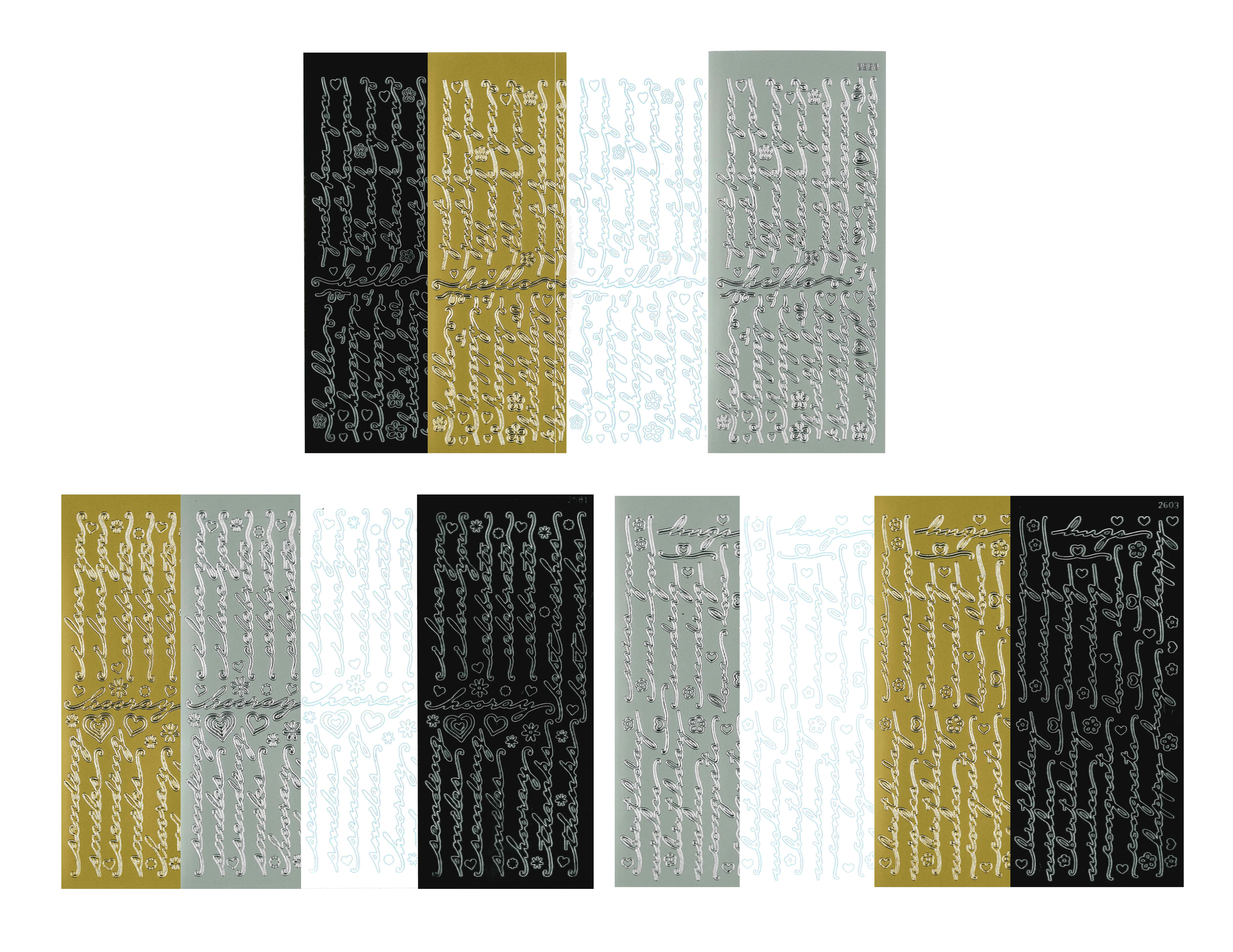 500 Script Greeting Dazzlesâ¢ Stickers