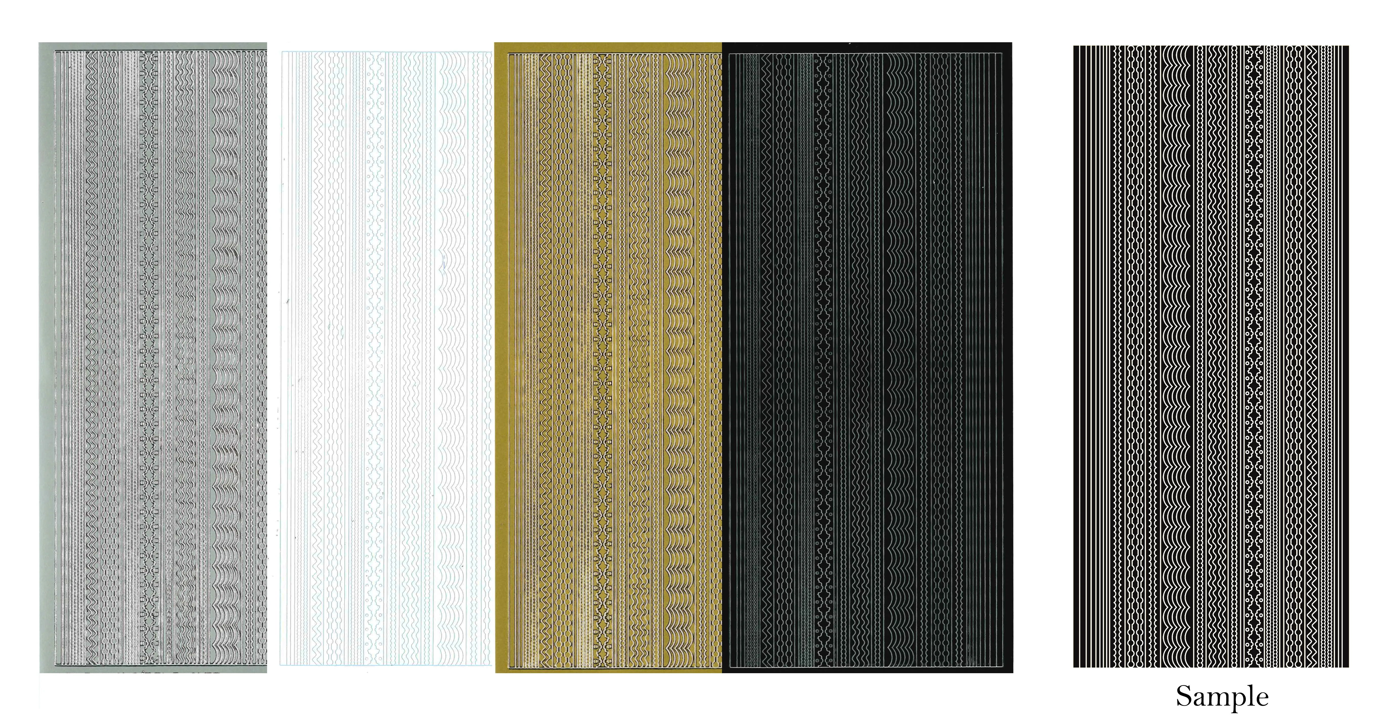 250 Thin Line Dazzlesâ¢ Stickers, 4 Sheets