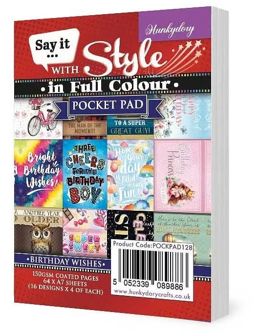 Birthday Wishes Say it with Style Pocket Pads