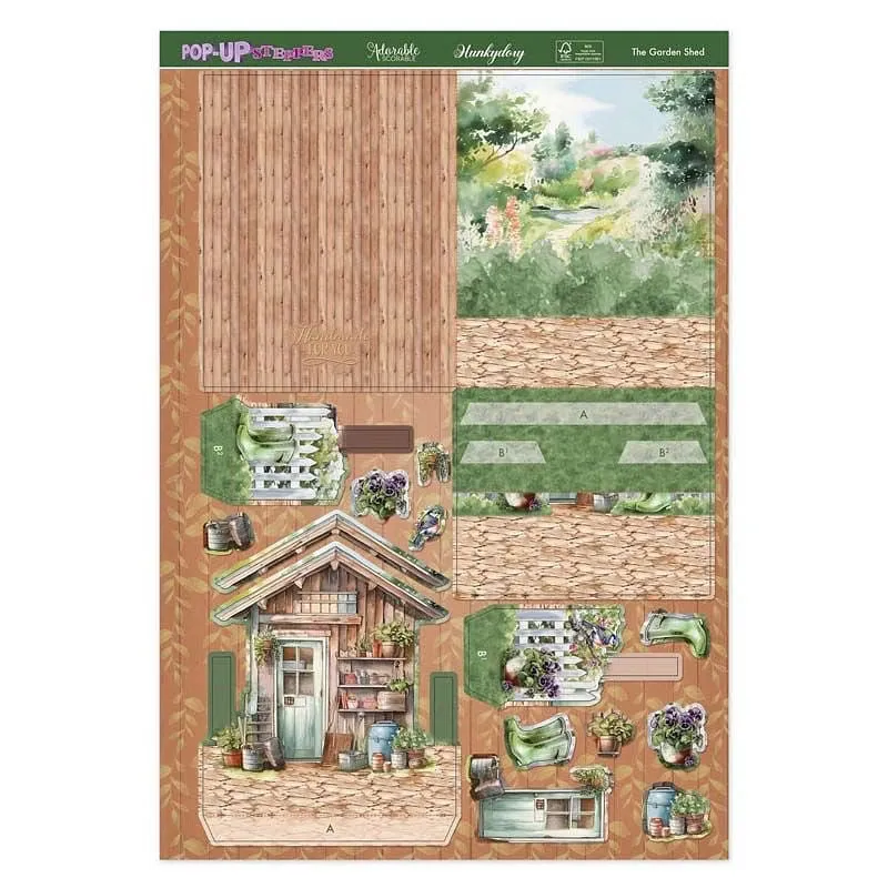 The Garden Shed Pop-Up Stepper Card