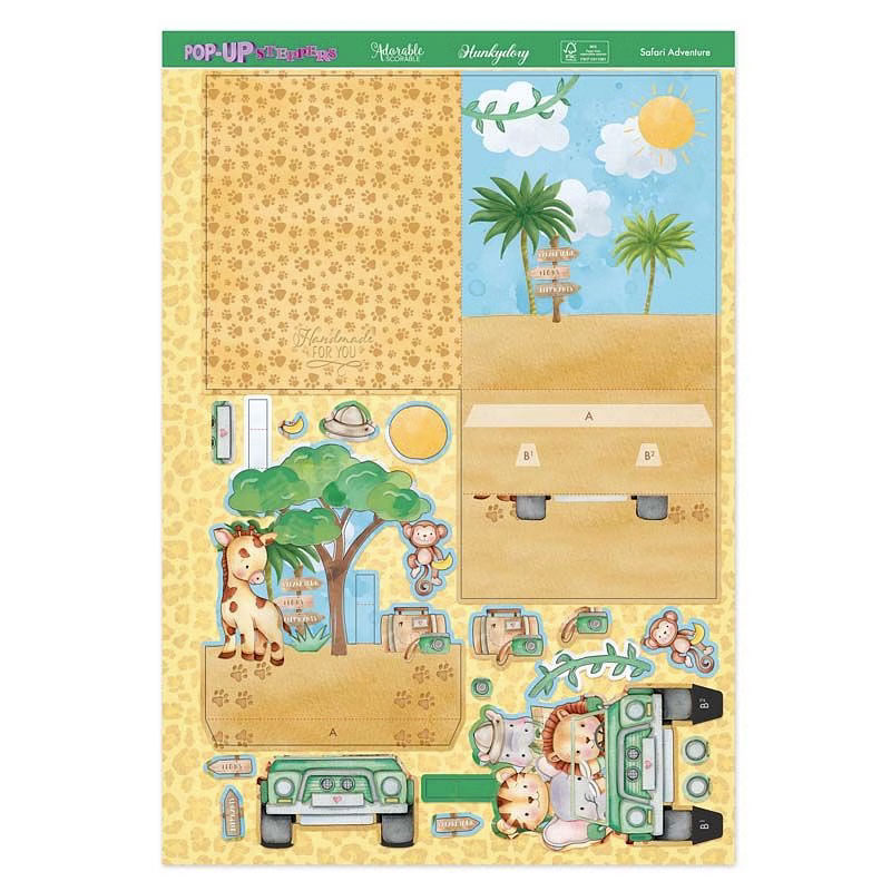 Safari Adventure Pop-Up Stepper Card