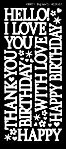 Big Words Double-Stick Dazzlesâ¢ Stickers