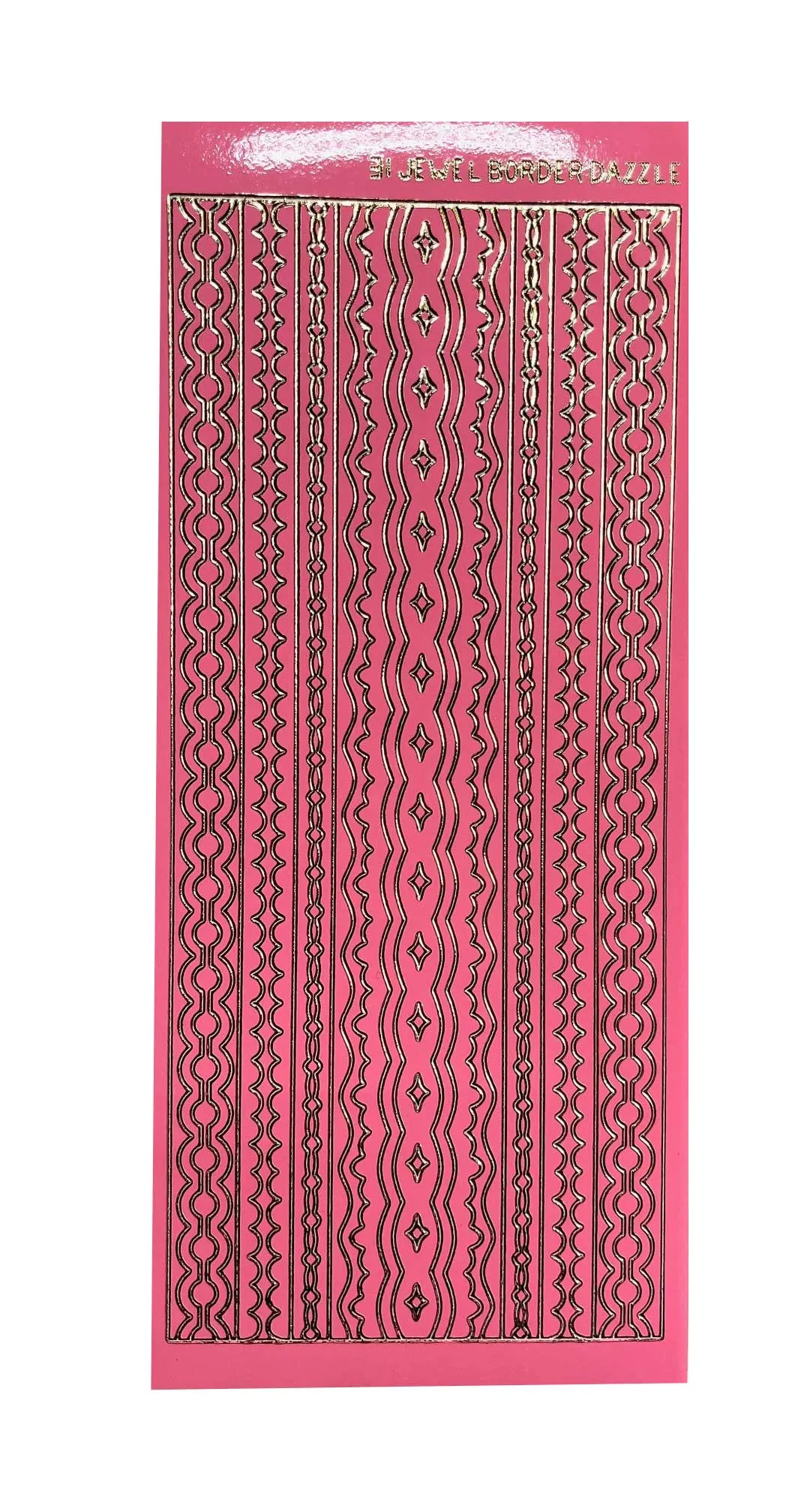 Pink Border Dazzlesâ¢ stickers, 31 pieces