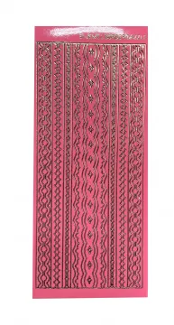 Pink Border Dazzles&trade; stickers, 31 pieces
