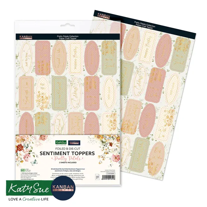 Pretty Petal Foiled Sentiments