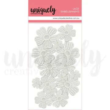 Lace Mixed Flowers, 15 pieces
