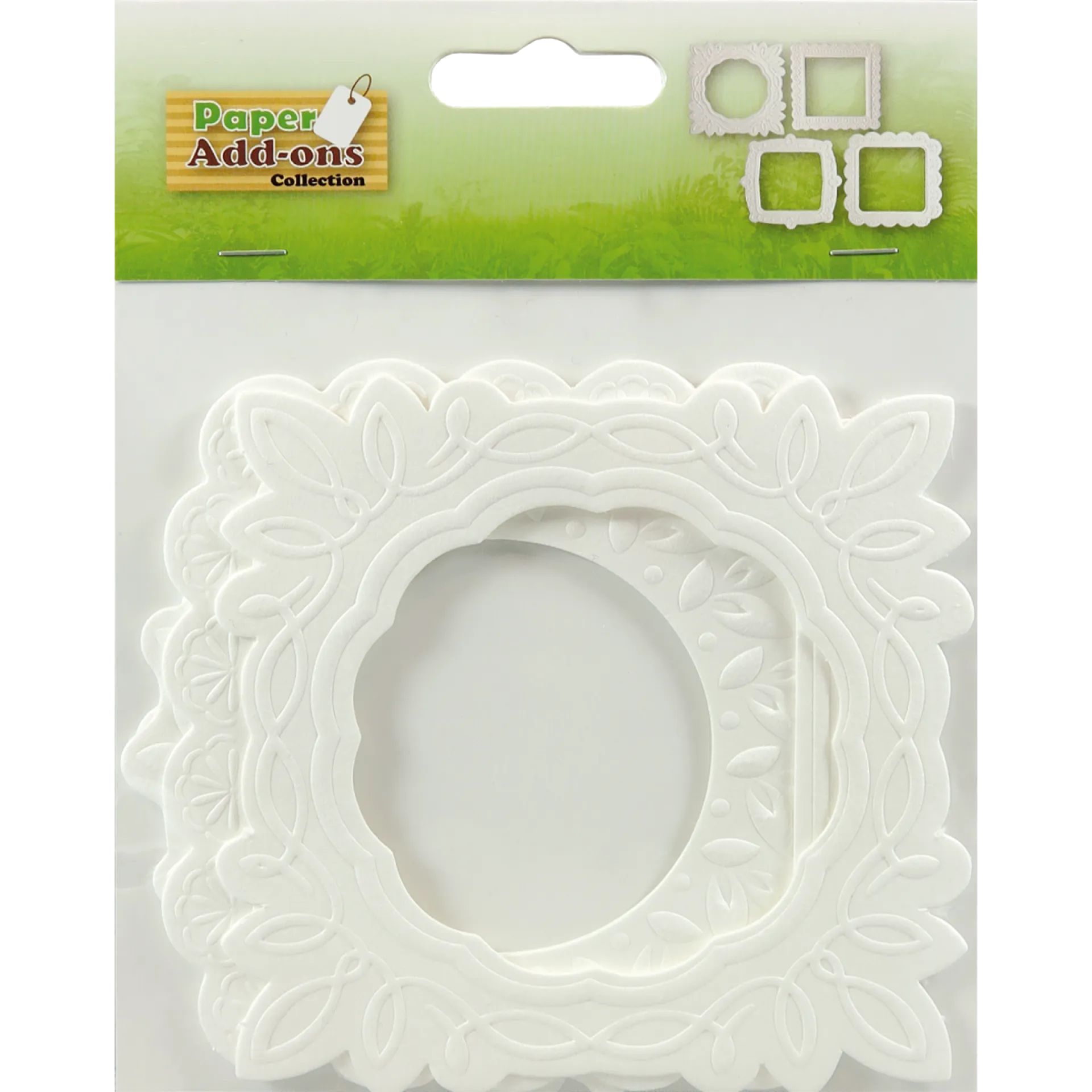 Embossed Square Paper Frames, 4 pieces
