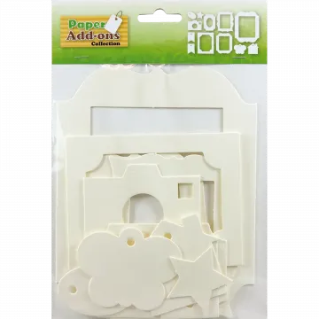 White Die-Cuts #1, 12 pieces
