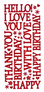 Red Big Greetings Dazzlesâ¢ Stickers