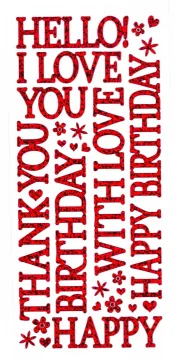 Red Big Greetings Dazzles&trade; Stickers