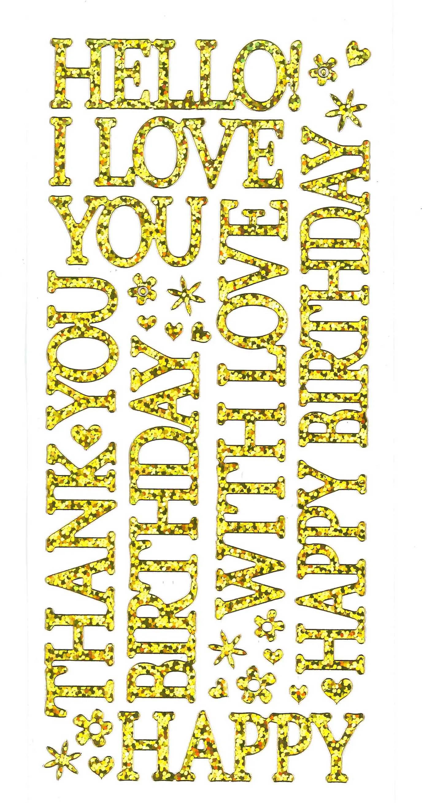 Gold Big Greetings Dazzlesâ¢ Stickers