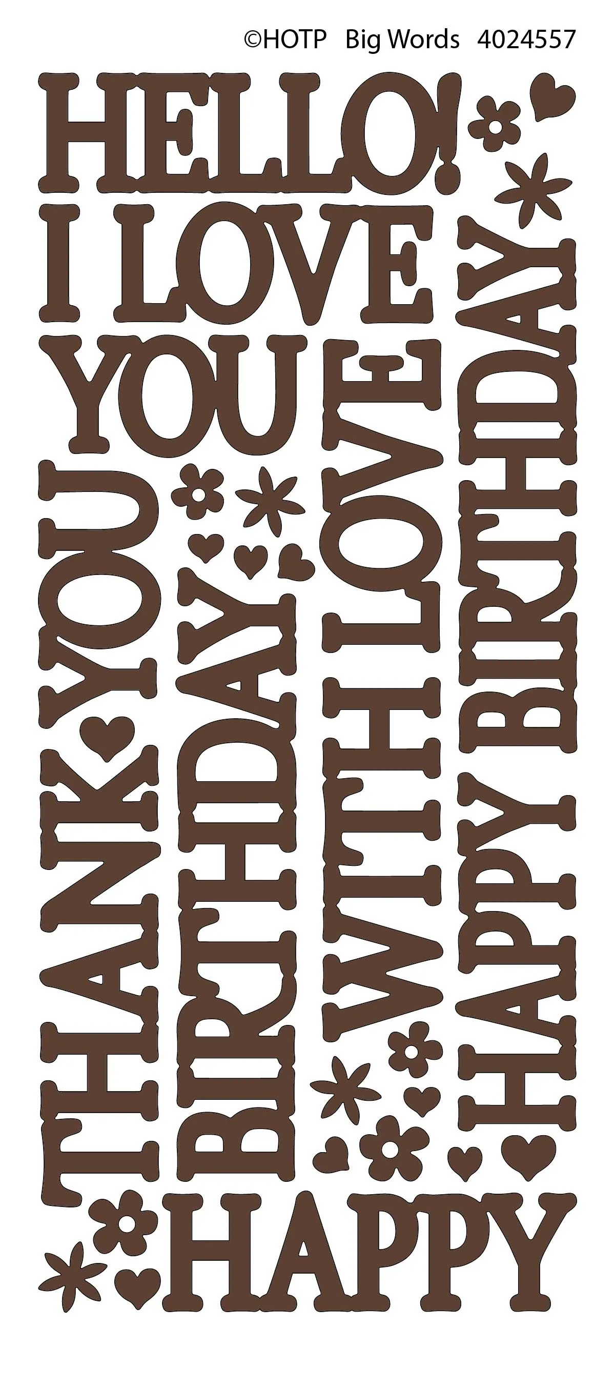 Brown Big Greetings Dazzlesâ¢ Stickers