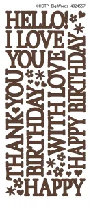 Brown Big Greetings Dazzlesâ¢ Stickers