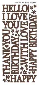 Brown Big Greetings Dazzles&trade; Stickers