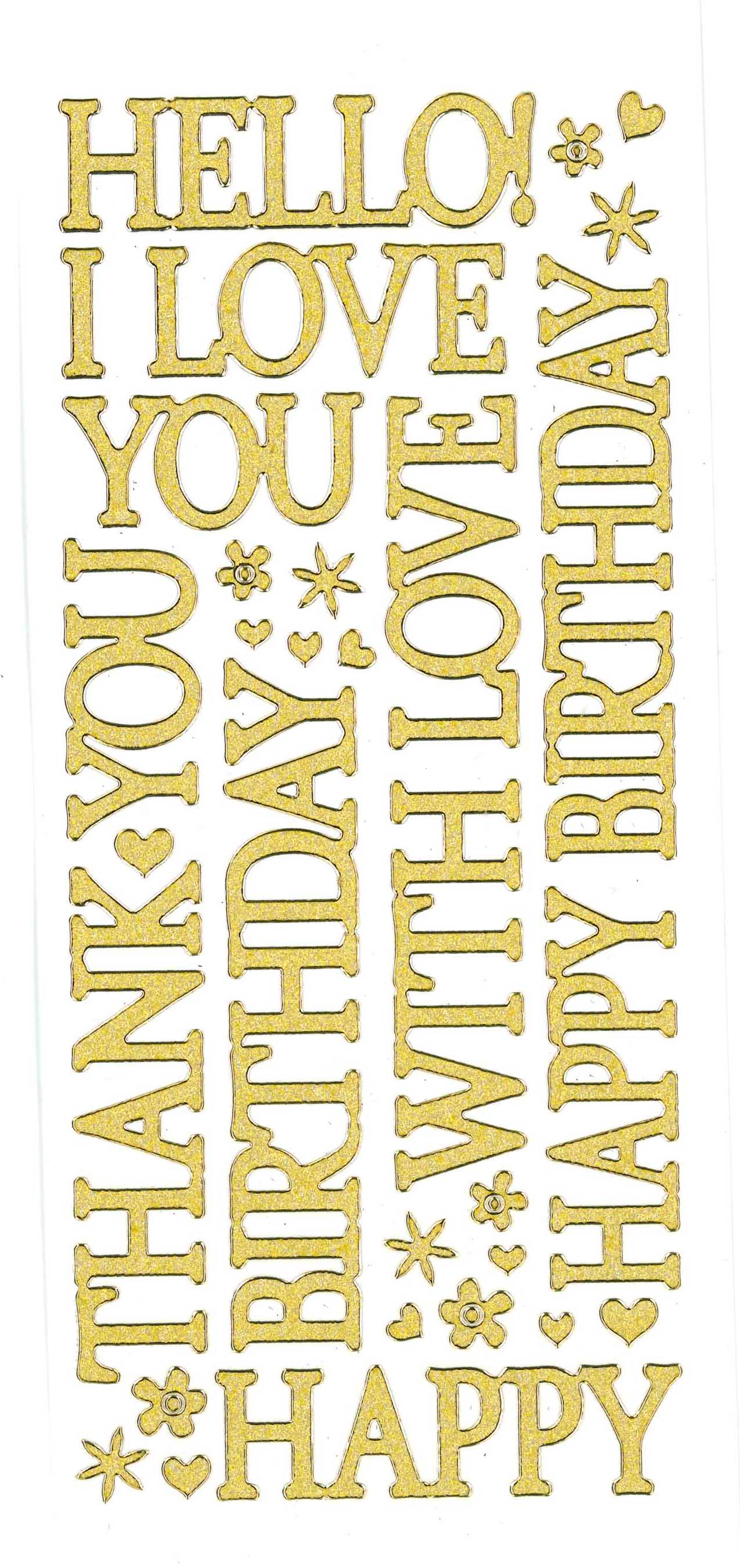 Gold Pearl Big Greetings Dazzles™ Stickers